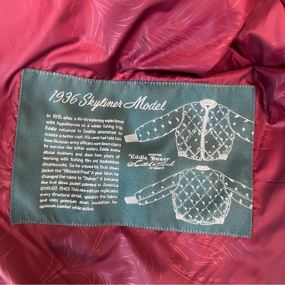 Eddie Bauer Plaid Down 1936‎ Original Skyliner Bomber Jacket Size M